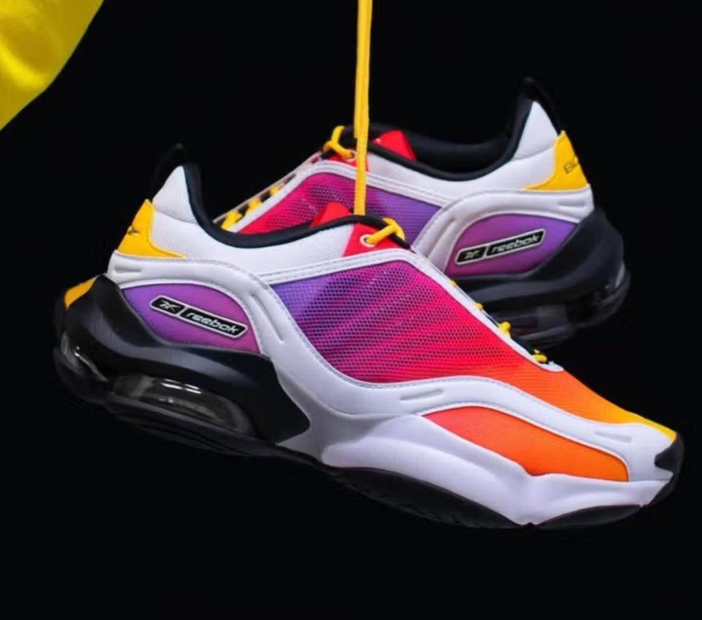 Reebok DMX 3000 Red Nebula by Brain Child, featuring crimson and gradient detailing on the classic heritage running silhouette