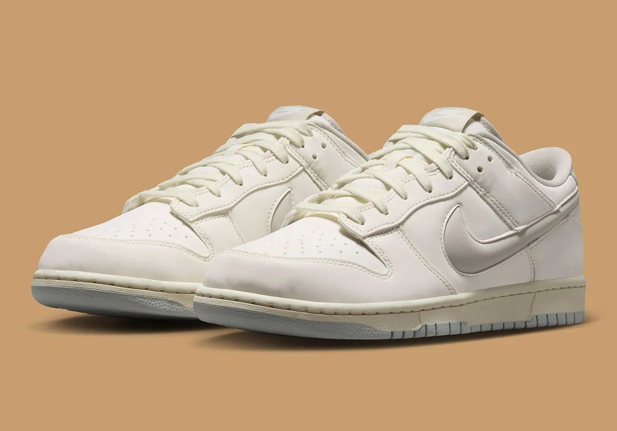 Nike Dunk Low Bubble Swoosh Pack featuring embedded Swoosh branding in neutral colorways