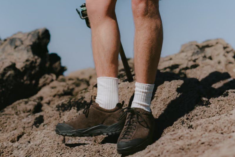 JJJJound x Diemme Movida in brown suede with Italian leather lining and Vibram sole