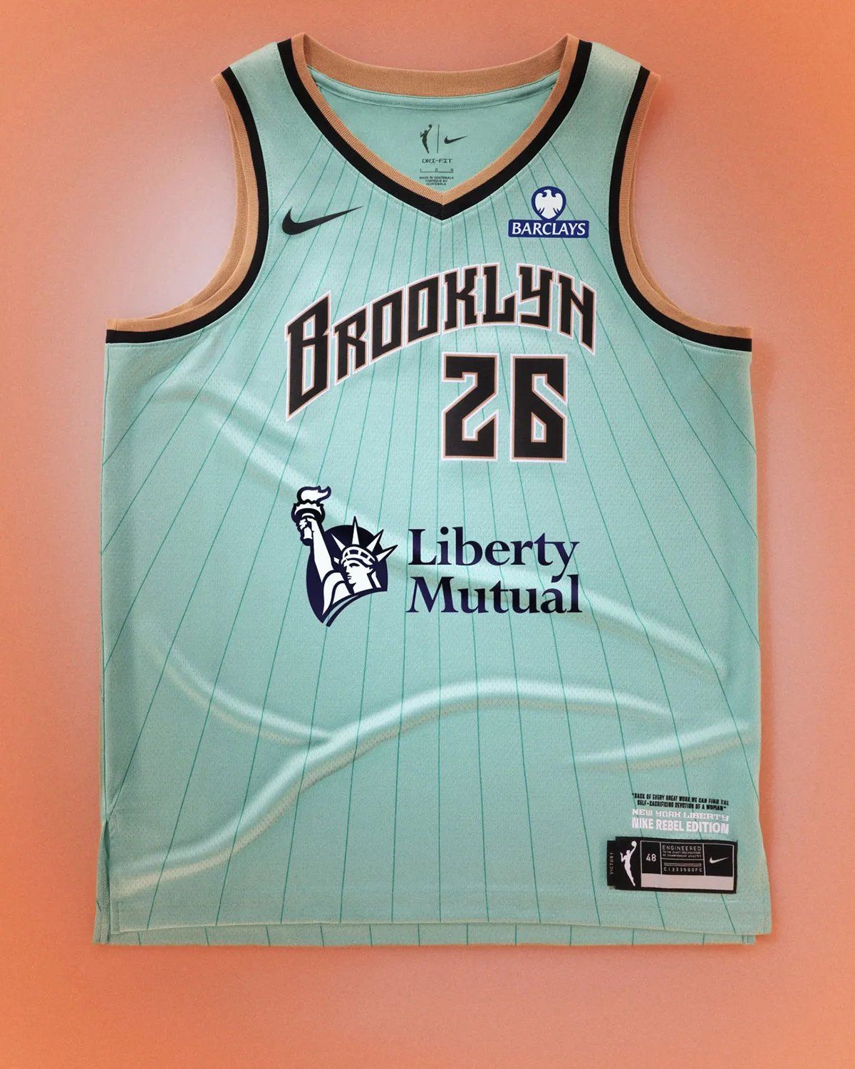 Nike WNBA 2026 Rebel Edition alternate jerseys displayed across multiple team colorways
