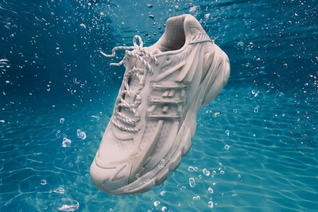 Pharrell Williams x adidas Adistar Jellyfish in Core White, Off White, and Clear Brown colorway shown from multiple angles