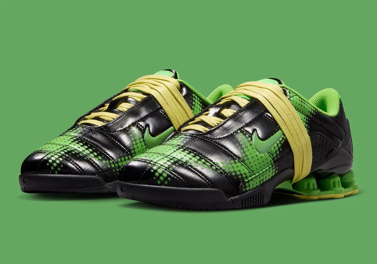 Nike T90 Shox Magia with Total 90 circular heel logo and goalkeeper-inspired textile graphics