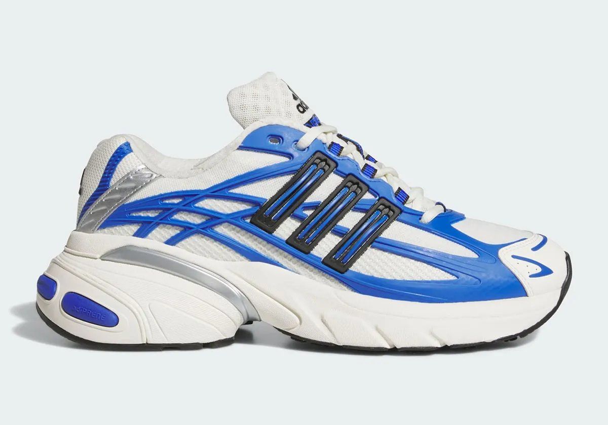 adidas Adistar XLG 2.0 in Royal Blue with white base, cerulean quarter panels, and 3D three stripes detail