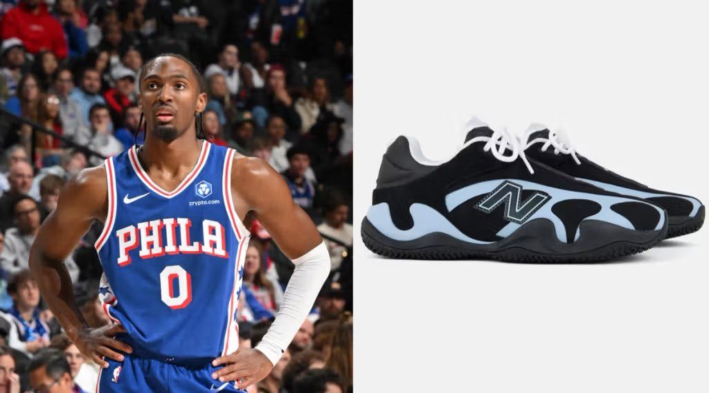 New Balance Tyrese Maxey v1 signature basketball shoe, official product view