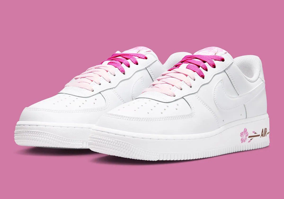 Nike Air Force 1 Low in cherry blossom white and pink colorway, spring 2026 release
