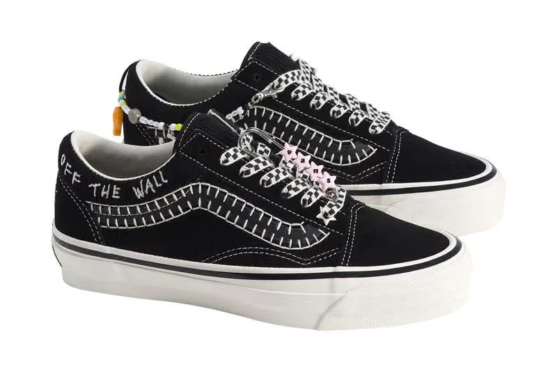 Vans x Cocona Hiraki Premium Old Skool in Black with embroidered details and beaded accents