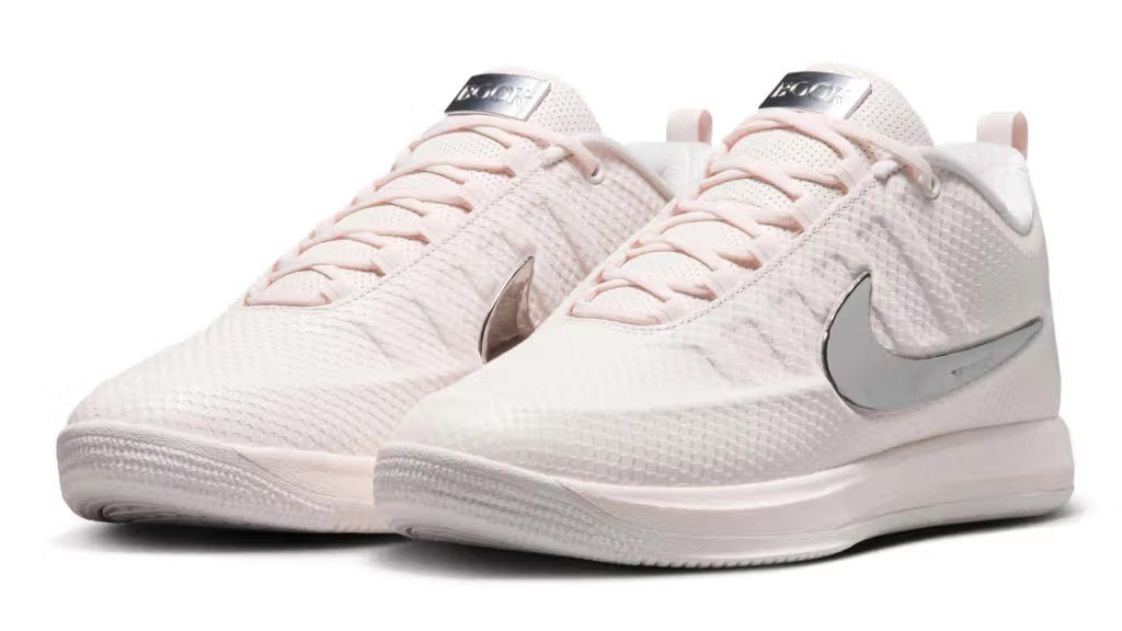 Nike Book 2 in white label colorway, Devin Booker signature basketball shoe