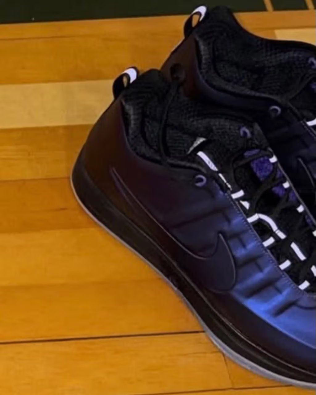 Nike Book 2 Eggplant basketball shoe with Foamposite-inspired deep purple colorway