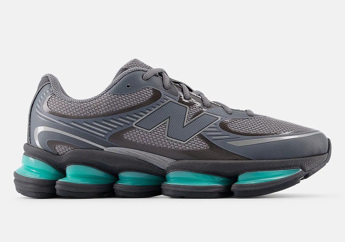 New Balance 2000 in teal with prominent ABZORB cushioning pods