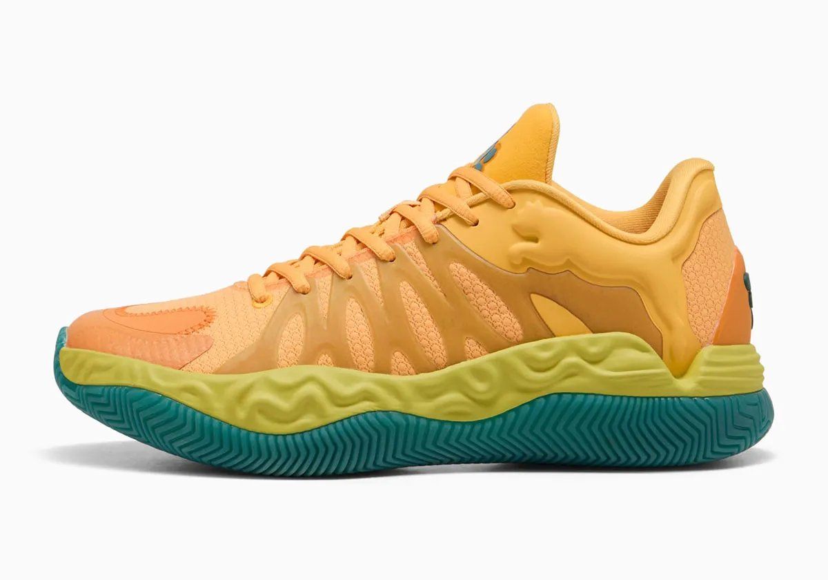 PUMA Hali 1 in citrus tones, Tyrese Haliburton's signature basketball shoe
