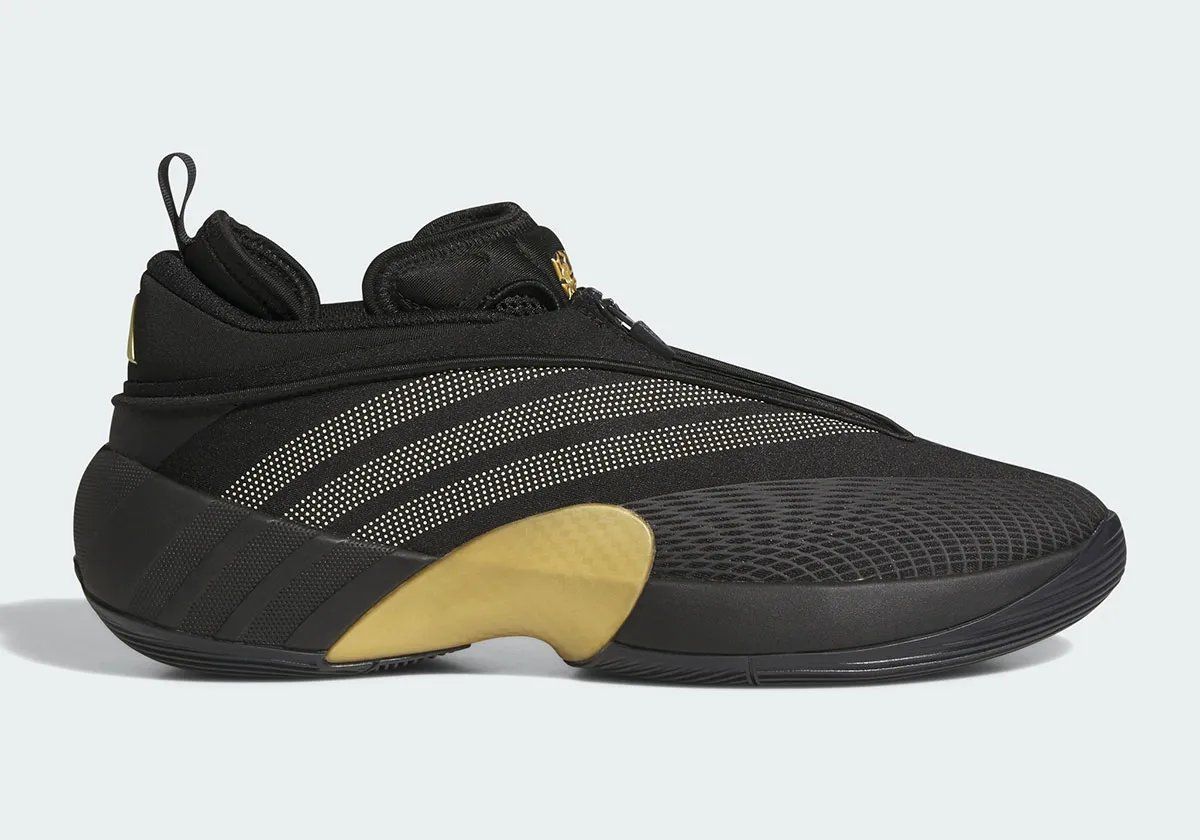 adidas DON Issue #7 in gold colorway, Donovan Mitchell signature basketball shoe