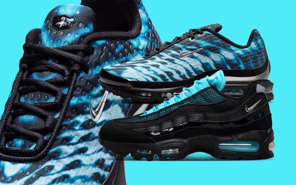 Nike Air Max 95 in bold colorway with layered paneling and visible Air unit