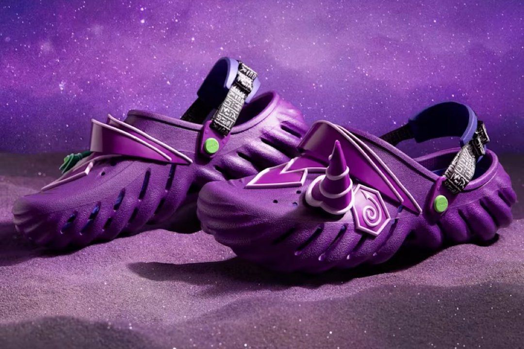 Yu-Gi-Oh! x Crocs Echo Clog in Dark Magician multicolor colorway, style code 213591-90H, releasing September 10, 2026