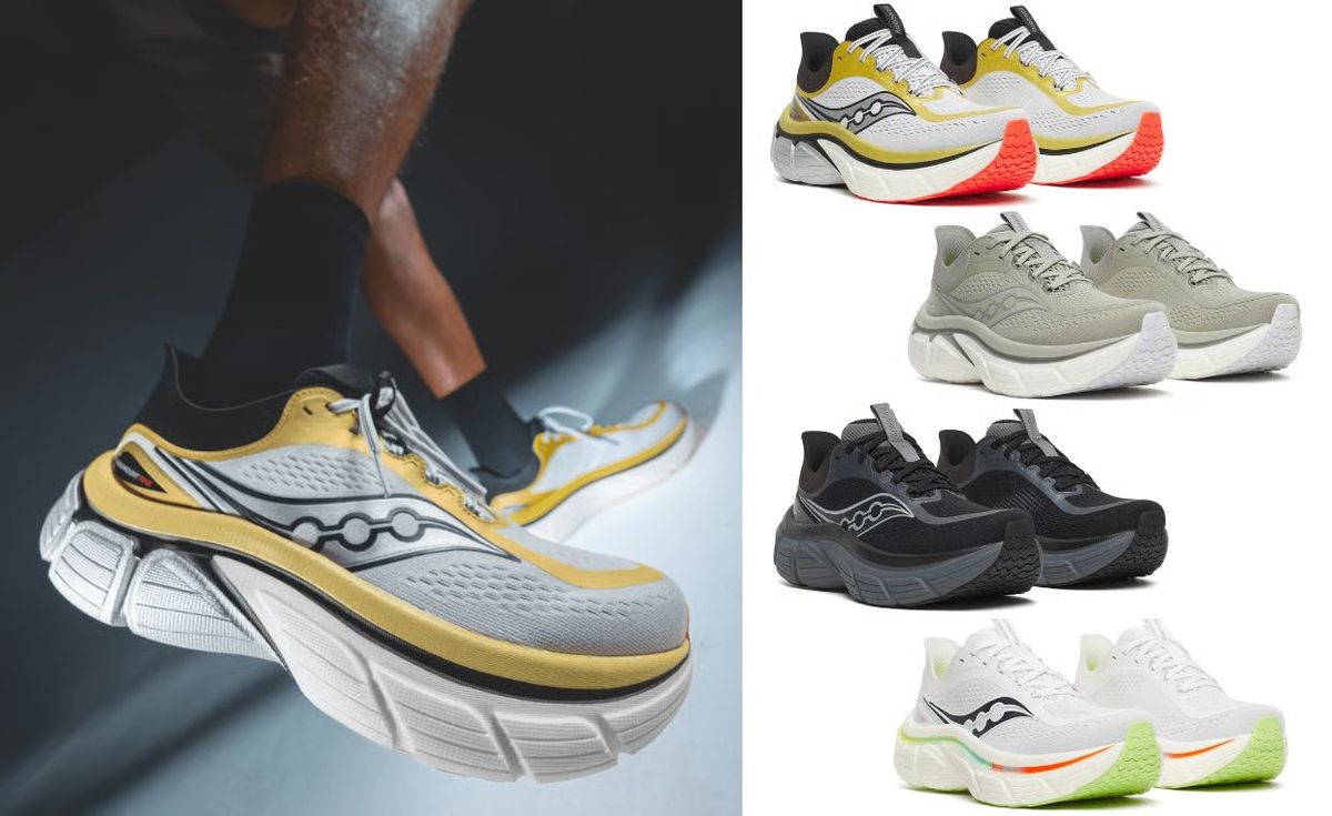 Saucony Paramount Max max-cushion sneaker side profile view