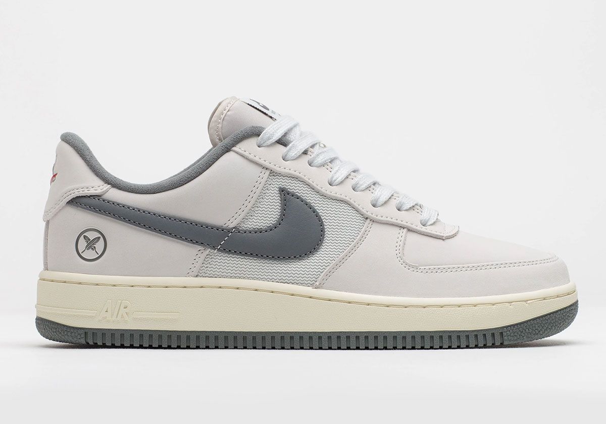 Yuto Horigome x Nike SB Air Force 1 Low in grey and neutral tones with pink sole detail, official retail imagery