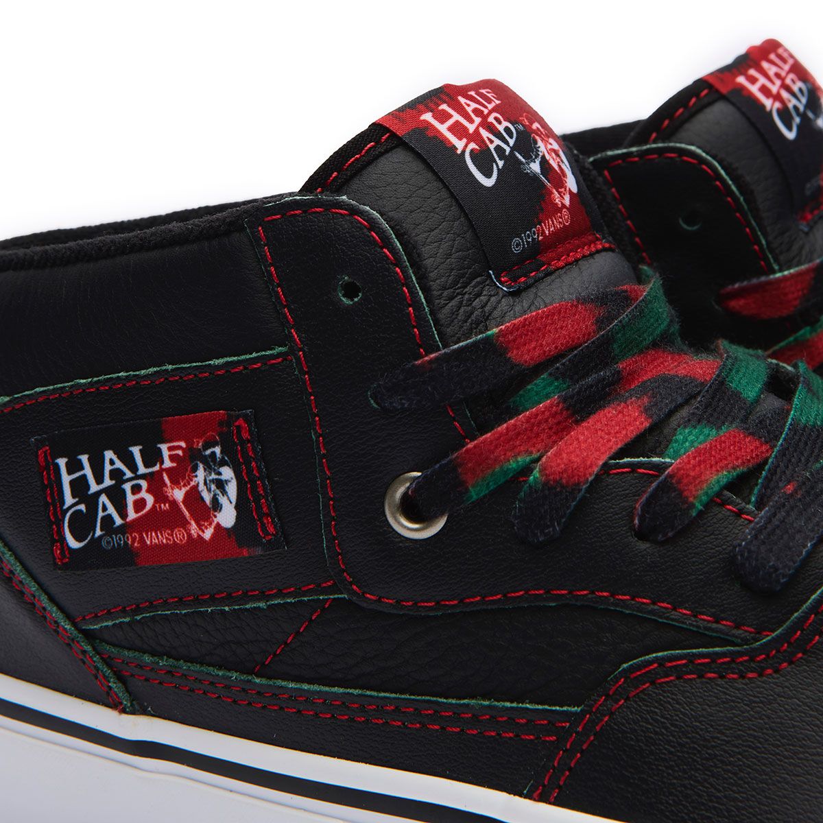 Crenshaw Skate Club x Vans Half Cab in black and white colorways with Pan-African flag colors