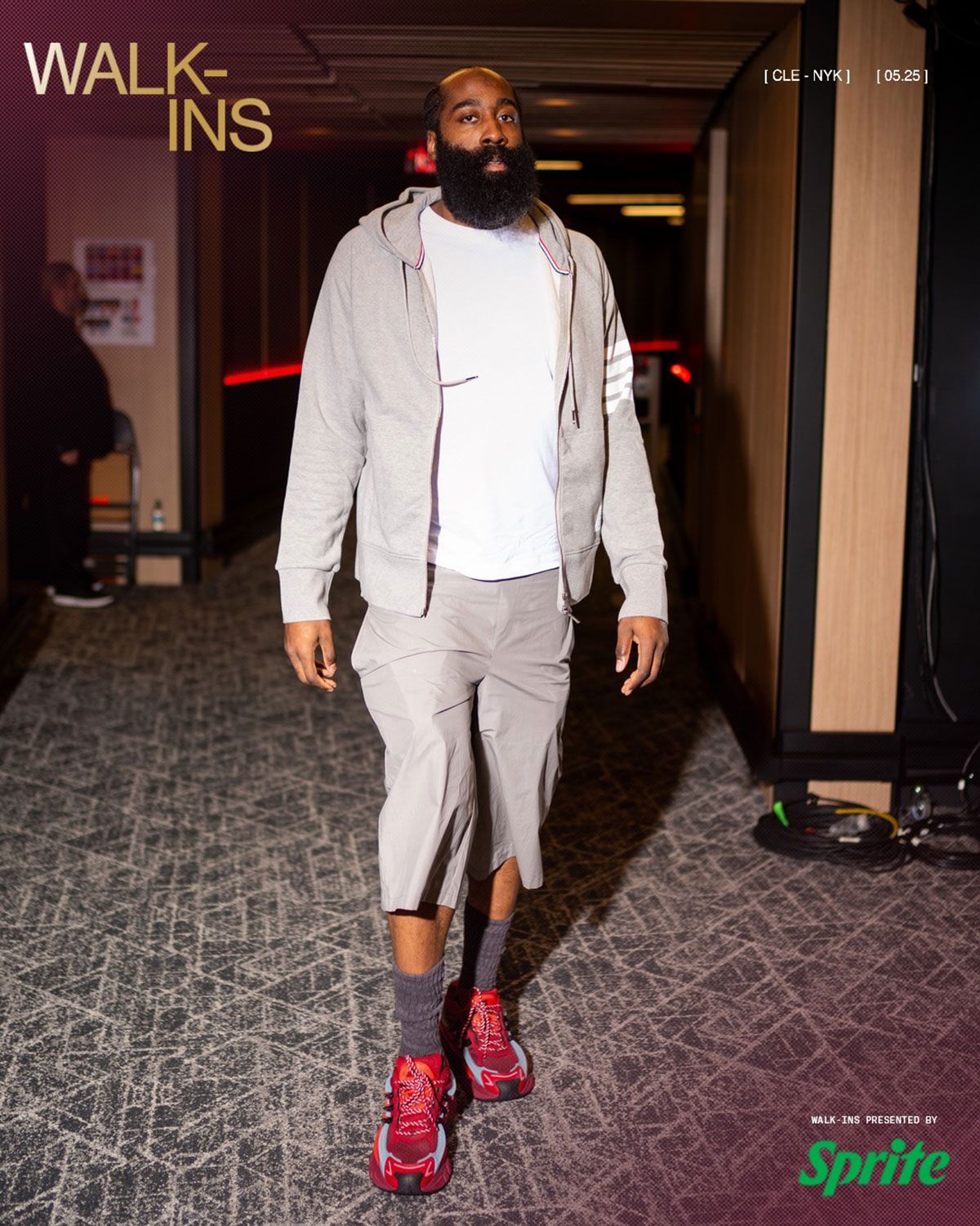James Harden wearing the adidas Jellyfish in vibrant red upper with light blue three-dimensional extensions