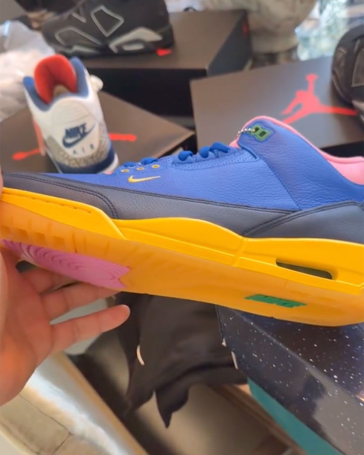 Air Jordan 3 'True Blue' with Nike Air heel branding, confirmed for Fall 2026 release