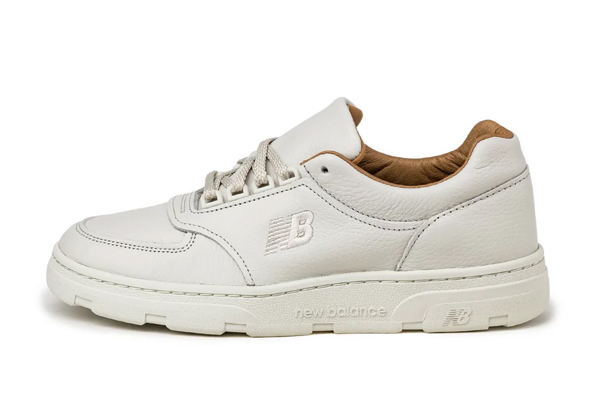 New Balance Allerdale in Vaporous Grey with Chipmunk brown interior, full-grain leather construction