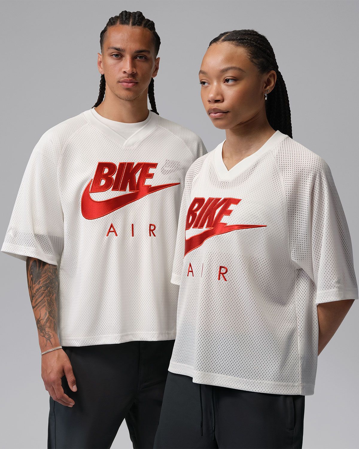 Nigel Sylvester x Air Jordan 4 'Brick After Brick' in white and neutral tones with matching apparel pieces