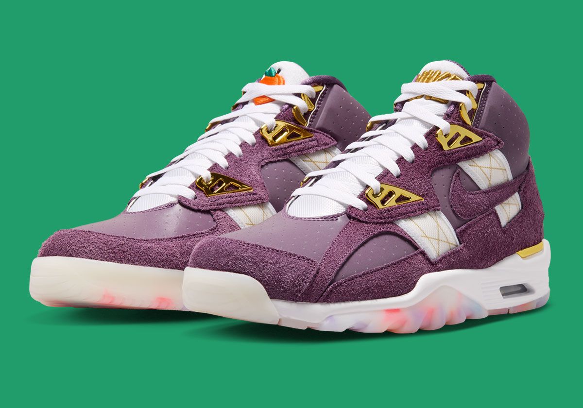 Nike Air Trainer SC Atlanta Olympics 30th Anniversary in wine colorway with gold trim and 3M detailing