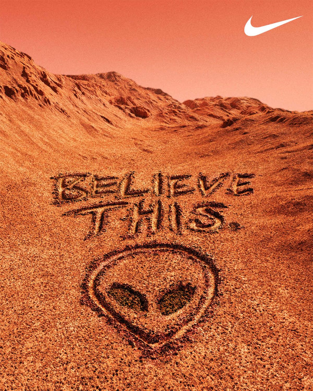 Nike Basketball's Victor Wembanyama Mars logo post with 'Believe This' caption