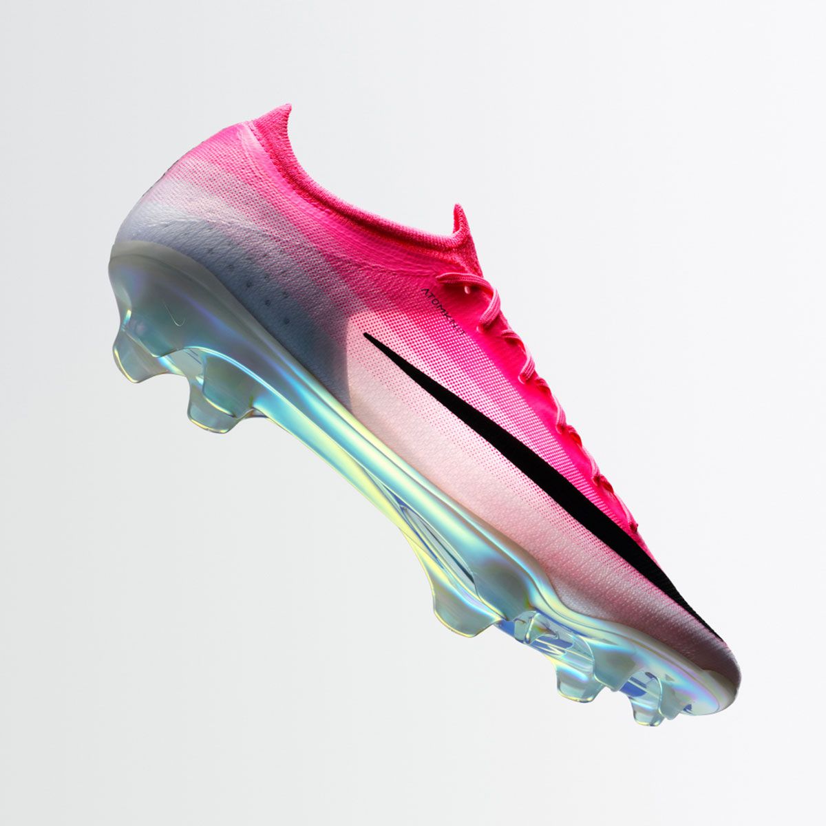 Nike Mercurial Vapor 17 and Superfly 11 football boots displayed side by side, showcasing minimalist Atomknit upper and Air Zoom cushioning technologies