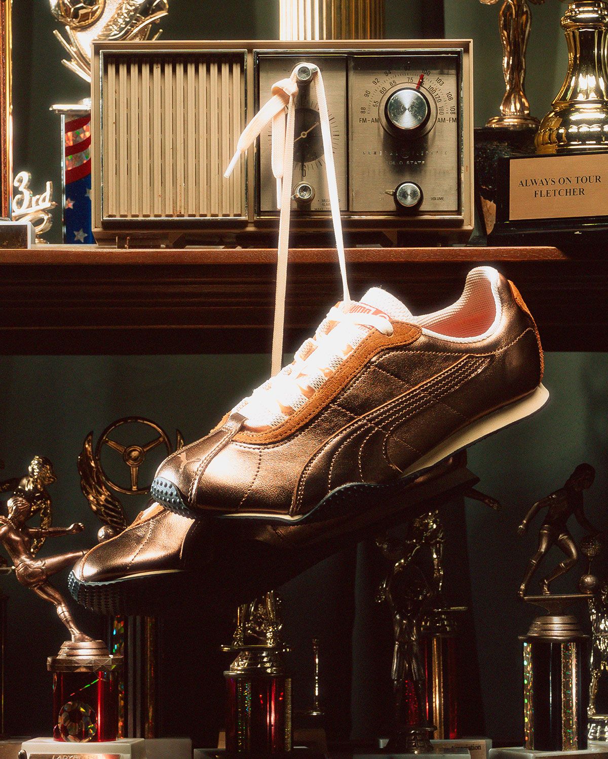 Sneaker Politics x PUMA H-Street 'Trophies' in bronze synthetic leather and copper brown suede