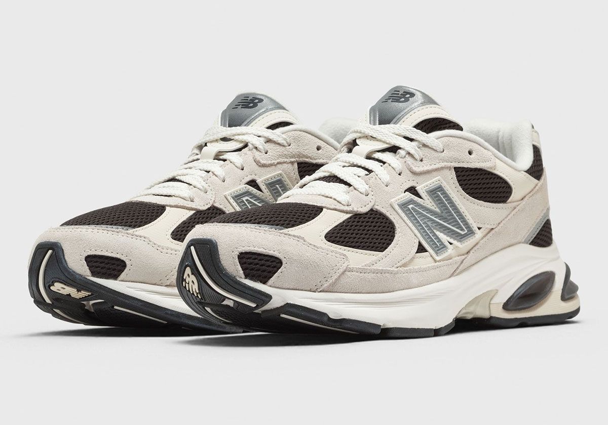 New Balance 2010 in Sea Salt suede with Black Cement accents and reflective branding
