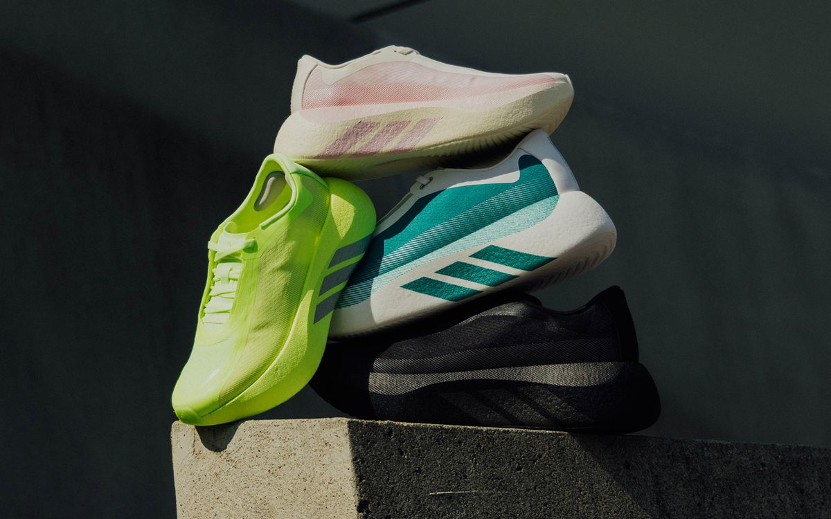 adidas Hyperboost Edge running shoe in Hi-Res Yellow colorway showcasing the PRIMEWEAVE upper and Hyperboost Pro midsole platform
