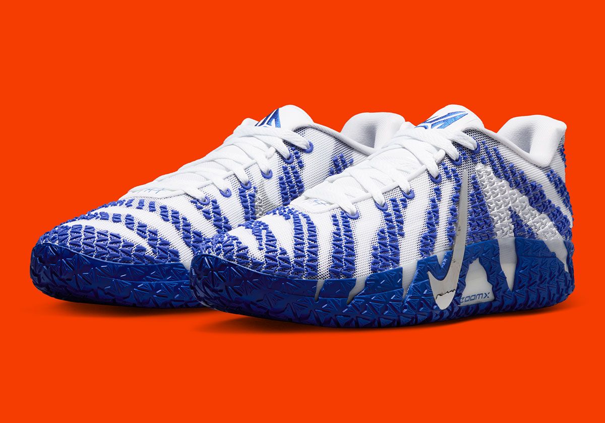Nike Ja 3 Game Royal sneaker in royal blue with white accents, part of the Team Bank collection releasing July 2026