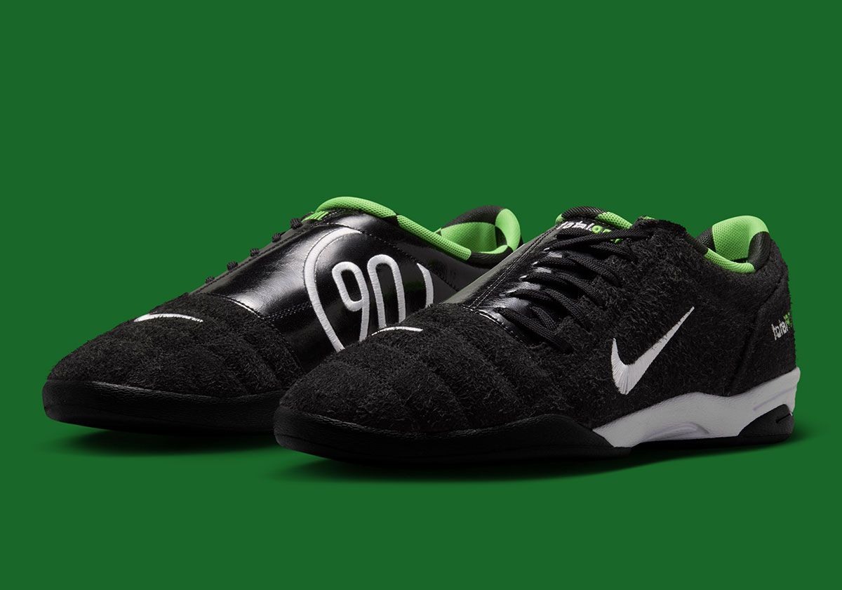 Nike Total 90 III SP in Black and Volt with shaggy suede upper