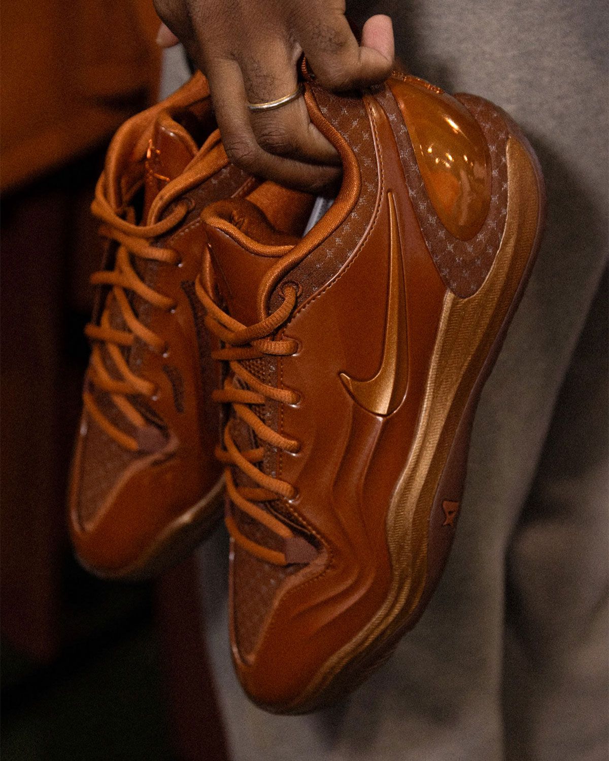 Nike A'Two x Playa Society sneaker in premium leather with co-branded details and jeweled heel cup