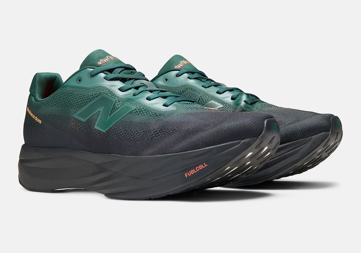 Aimé Leon Dore x New Balance FuelCell SC Elite v5 and Rebel v5 running pack in Nordic Green and Atlantic Blue colorways