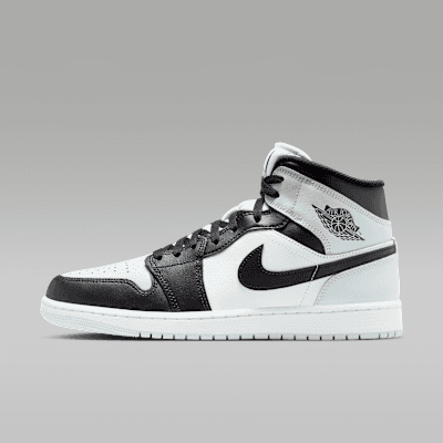 Air Jordan 1 Mid Men's Shoes "Black/Aura/White/Squadron Blue"
