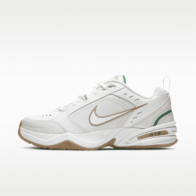 Nike Air Monarch IV Men's Workout in White/Phantom/Lucky Green/Metallic Gold, style code 415445-103