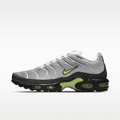 Nike Air Max Plus Men's Shoes "White/Pearl Grey/Black/Neon Yellow"