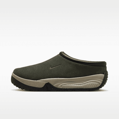 Nike ACG Rufus in Sequoia, Black, and Reed colorway—three-quarter angle view showing hybrid synthetic and textile upper construction