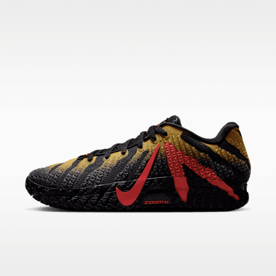 Nike Ja 3 Raptor in Anthracite, Yellow Ochre, and Bright Crimson colorway (Style IU7240-001)