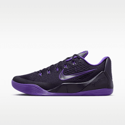 Nike Kobe IX Elite Low EM Protro in Purple Dynasty/Sanded Purple/Fierce Purple colorway, side profile view
