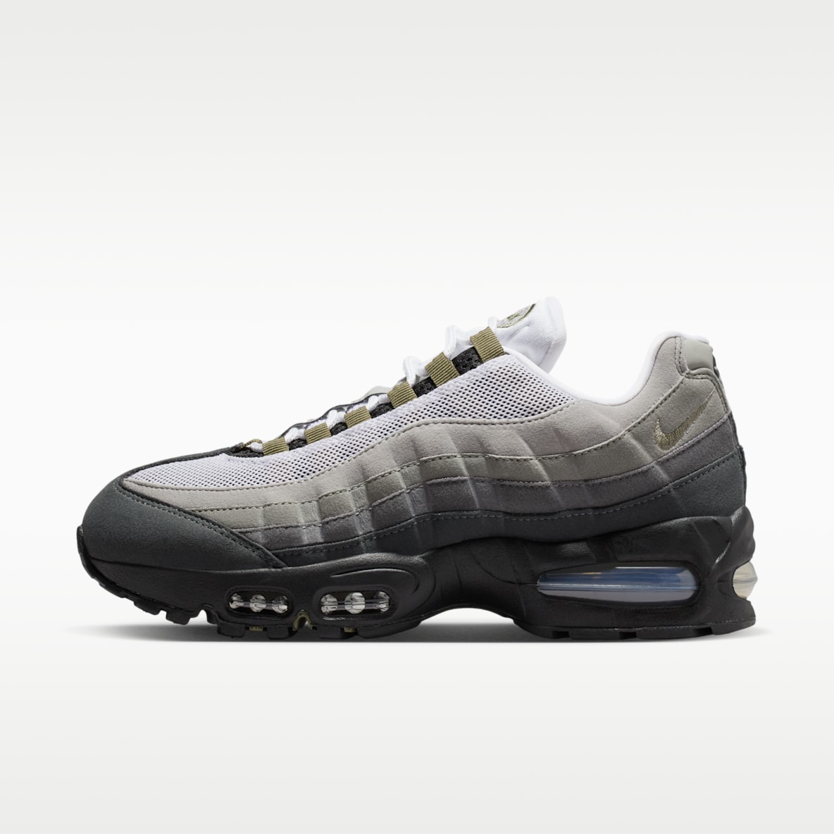 Nike Air Max 95 Big Bubble "Reflect Silver/Medium Olive" (use code GEARUP)