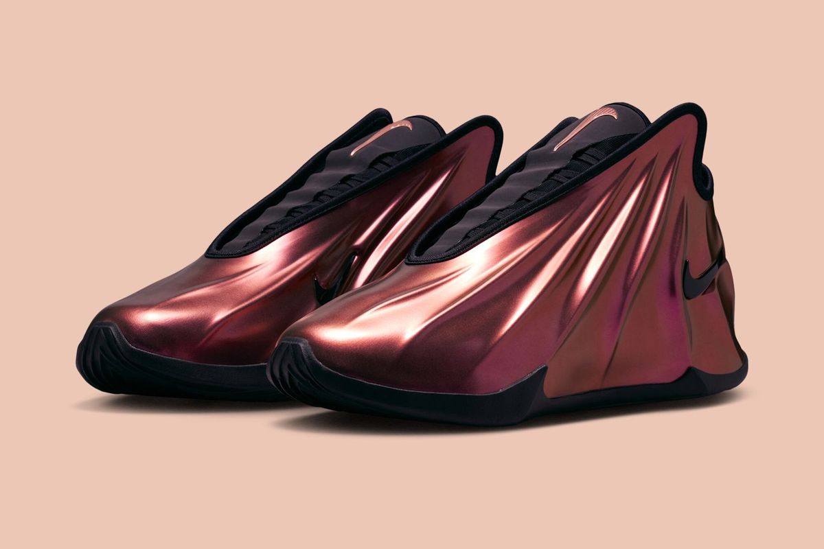 Nike G.T. Future Copper basketball shoe in warm metallic colorway, shown from multiple angles