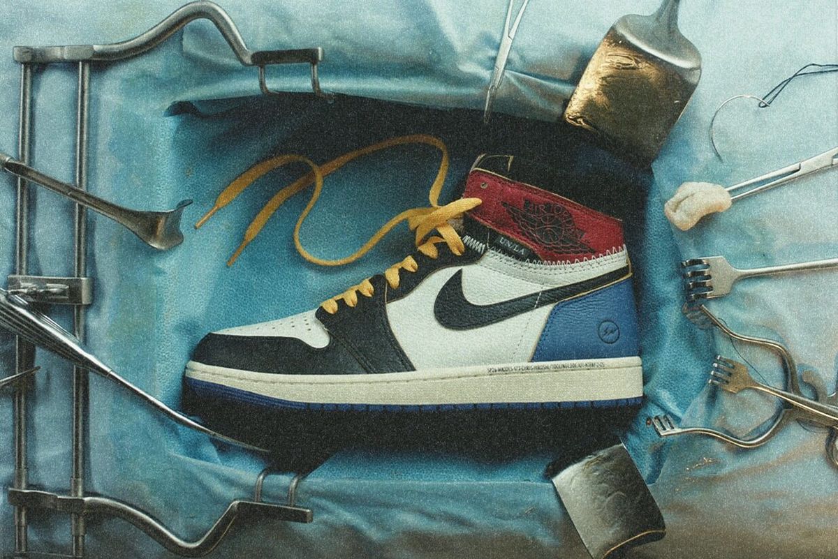 Fragment Design x Union LA Air Jordan 1 High OG in Varsity Red and Sport Royal colorway
