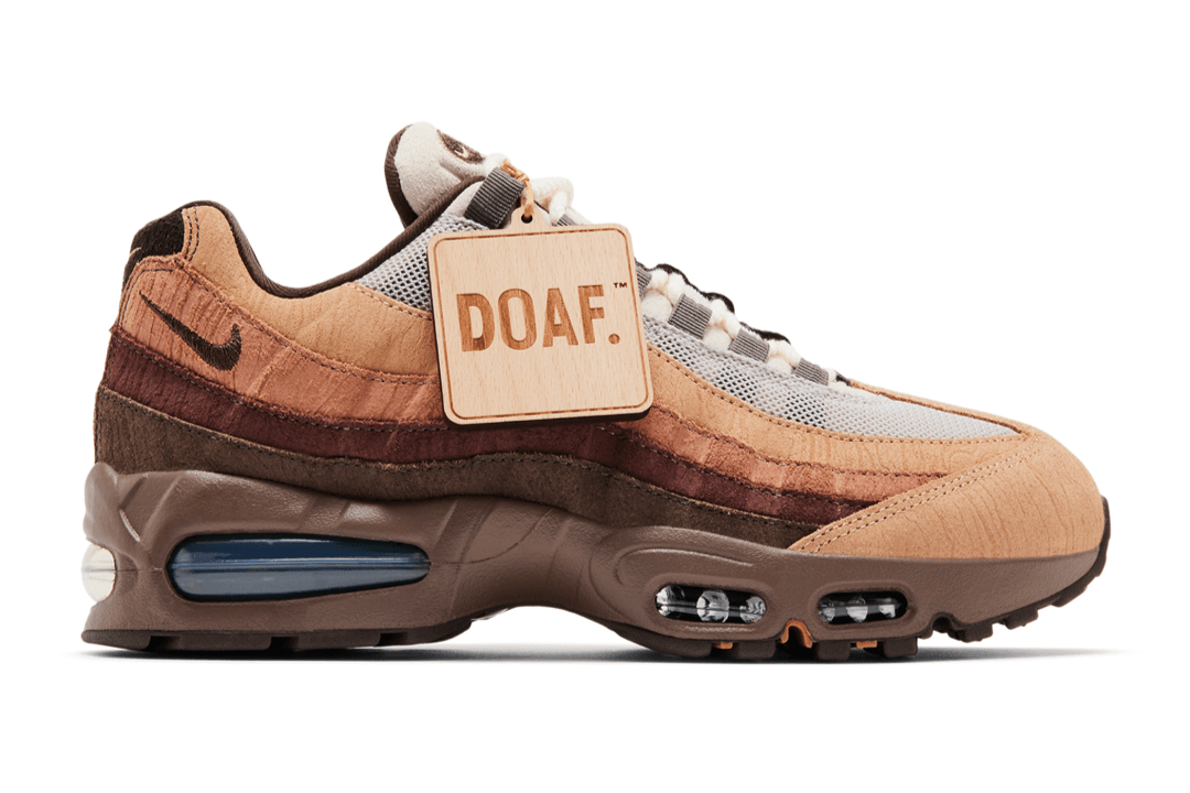 Nike Air Max 95 Lumber Yard by Division St. and GOAT, featuring workwear-inspired colorway and industrial design details