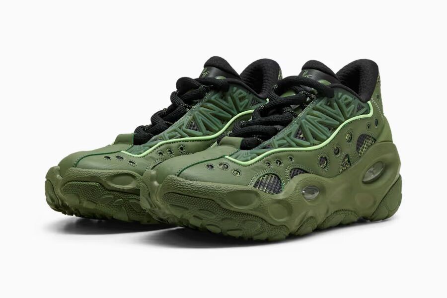 PUMA LaFrancé RNR in Camo colorway, side profile view