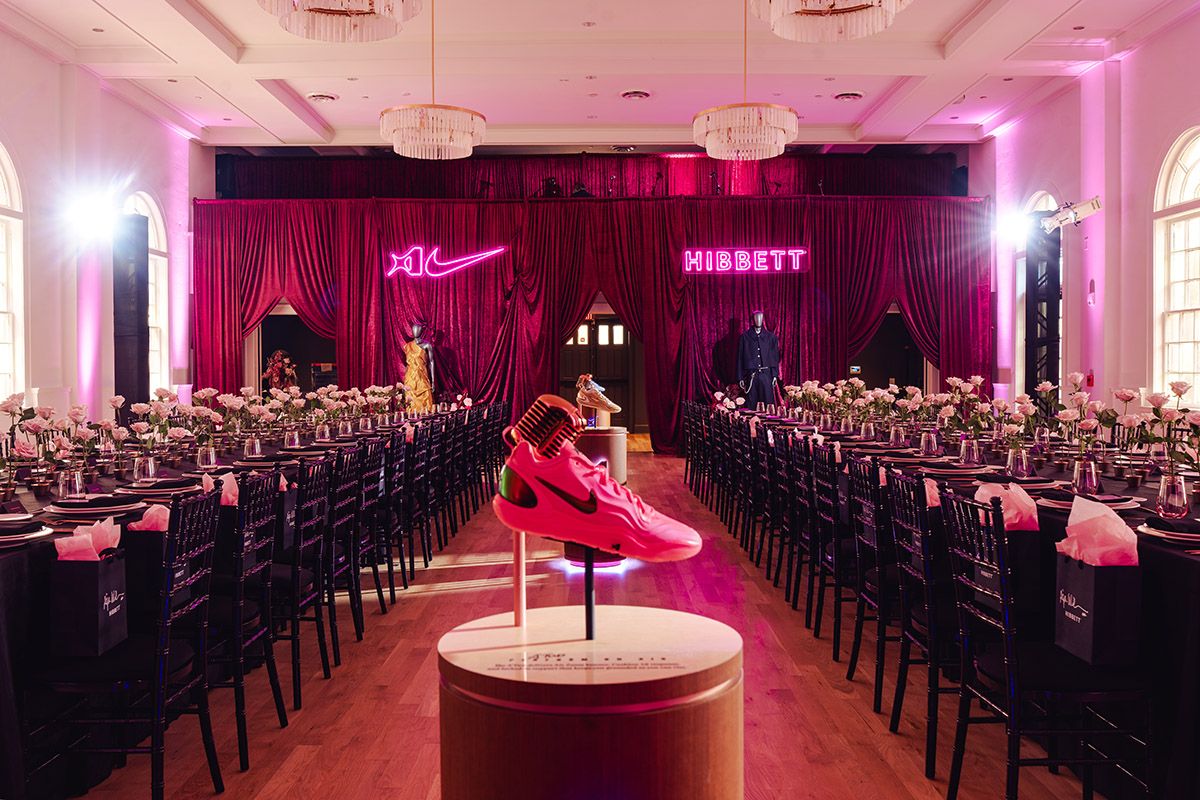 Nike A'ja Two 'A'Pink' colorway on display at Hibbett Atlanta event celebrating WNBA star A'ja Wilson