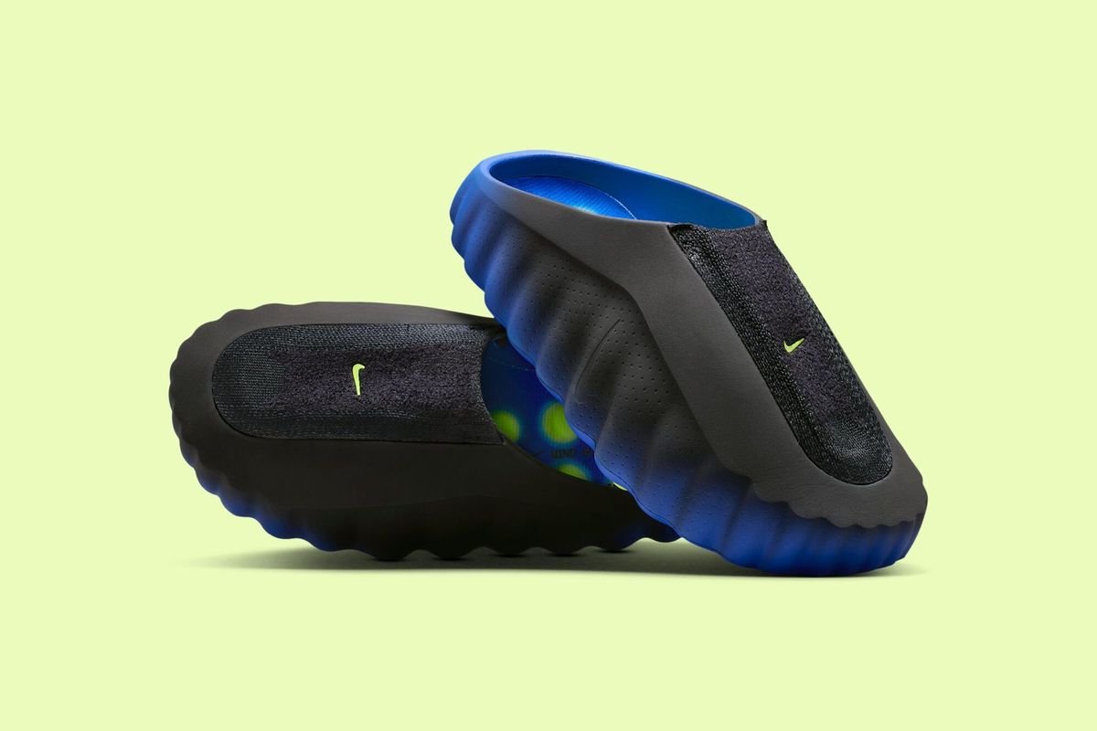 Nike Mind 001 Flyknit in Hyper Royal colorway, featuring knit upper construction and tonal blue design