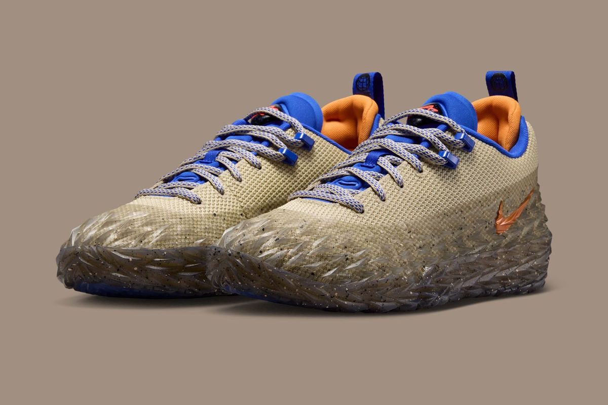 Cade Cunningham x Nike S.T. Charge PE "Rugged" in Rattan, Blue, and Orange colorway, style code IZ6735-200