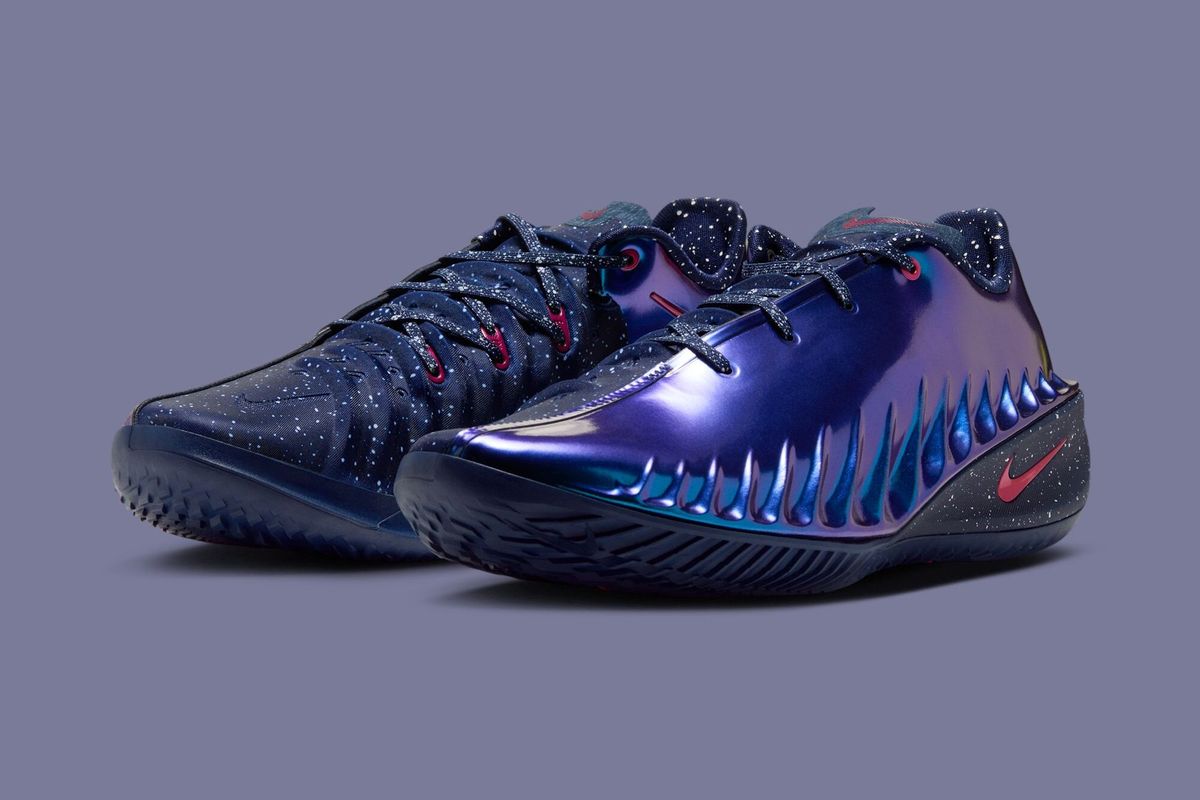 Cade Cunningham x Nike G.T. Cut 4 PE in College Navy with Fireberry and multicolor accents, lateral view