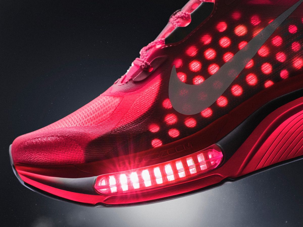 Nike Pegasus Plus 2 tempo trainer showcasing visible Air Zoom forefoot unit and ZoomX midsole technology